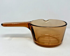 Corning Visions Amber Glass 0.7L 2 Cup Measuring Saucepan France